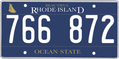 RI license plate 766872