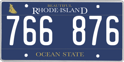 RI license plate 766876