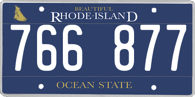 RI license plate 766877