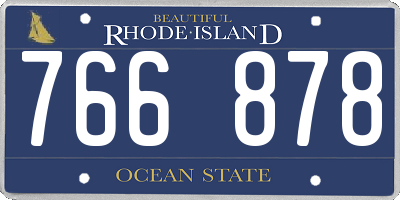 RI license plate 766878