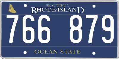 RI license plate 766879