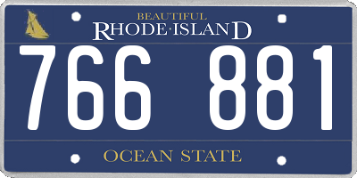 RI license plate 766881