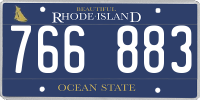 RI license plate 766883