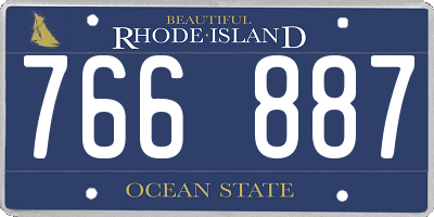RI license plate 766887