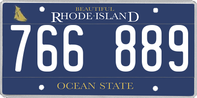 RI license plate 766889