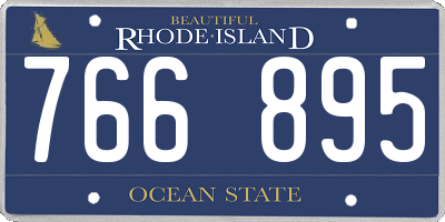 RI license plate 766895