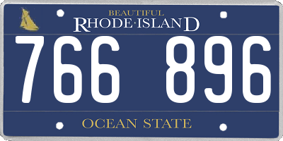 RI license plate 766896
