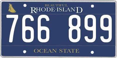 RI license plate 766899