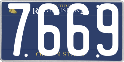 RI license plate 7669