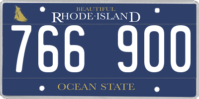 RI license plate 766900