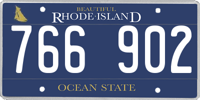 RI license plate 766902