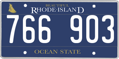 RI license plate 766903