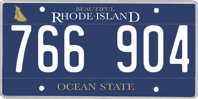 RI license plate 766904