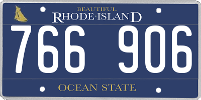 RI license plate 766906