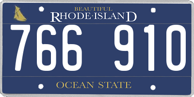 RI license plate 766910