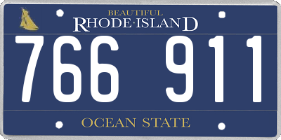 RI license plate 766911