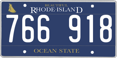 RI license plate 766918