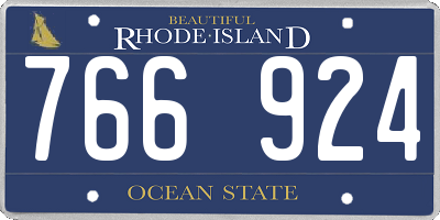 RI license plate 766924