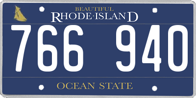 RI license plate 766940