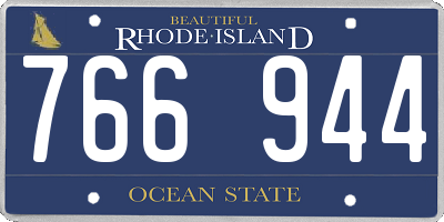 RI license plate 766944