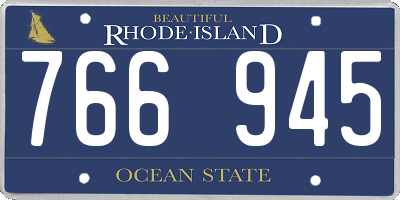 RI license plate 766945