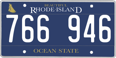 RI license plate 766946
