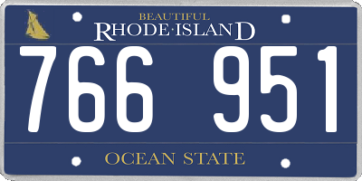 RI license plate 766951