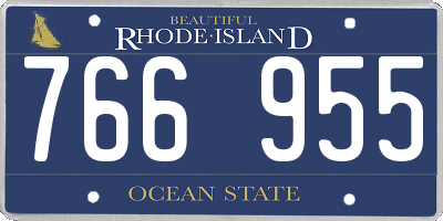 RI license plate 766955