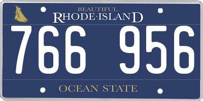 RI license plate 766956
