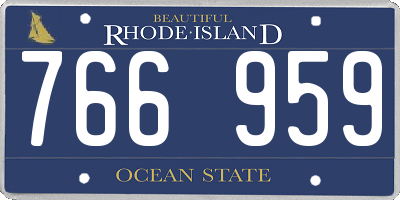 RI license plate 766959