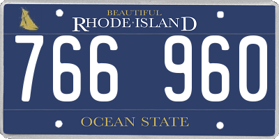 RI license plate 766960