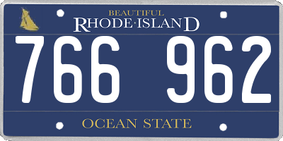 RI license plate 766962