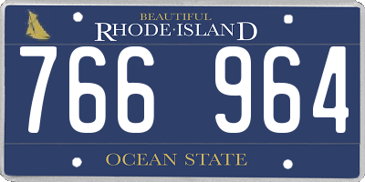 RI license plate 766964