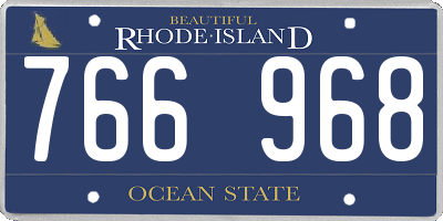 RI license plate 766968