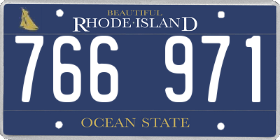 RI license plate 766971
