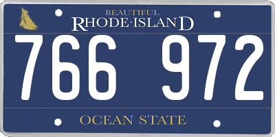 RI license plate 766972