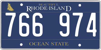 RI license plate 766974