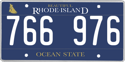 RI license plate 766976