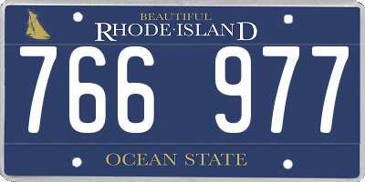 RI license plate 766977