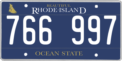 RI license plate 766997
