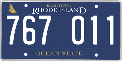 RI license plate 767011
