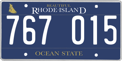 RI license plate 767015