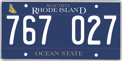 RI license plate 767027
