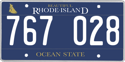 RI license plate 767028