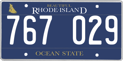 RI license plate 767029