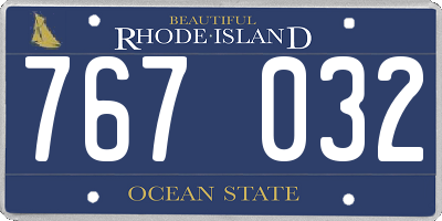 RI license plate 767032