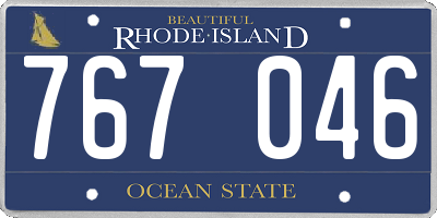 RI license plate 767046