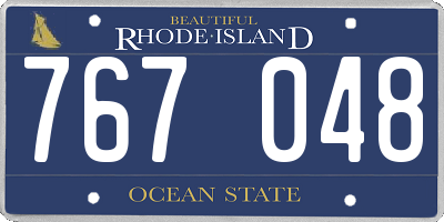 RI license plate 767048