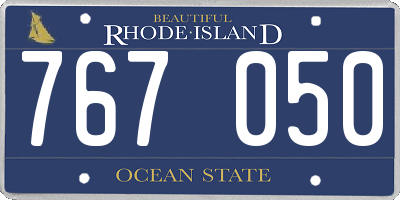RI license plate 767050