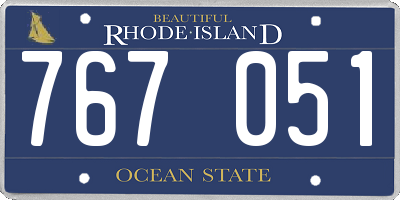 RI license plate 767051